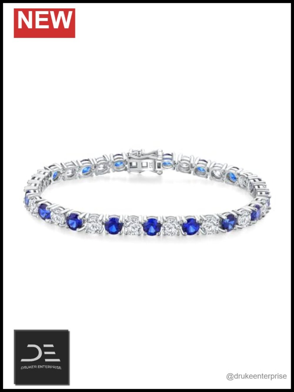 925 Sterling Silver Tennis Bracelet 5mm Birthstone Women Jewelry Gift